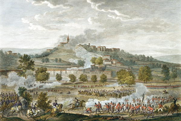 The Battle of Montebello and Casteggio, 20 Prairial, Year 8 (9 June 1800) engraved by Jean Duplessi- à Antoine Charles Horace Vernet