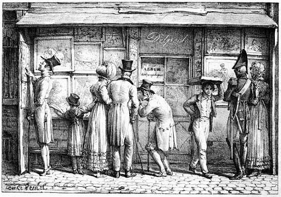 Delpech''s Lithographic Print Shop, c.1818 à Antoine Charles Horace (Carle) Vernet