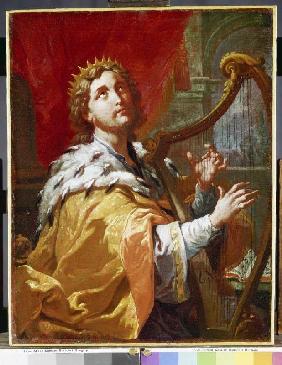 Roi David jouant de la harpe