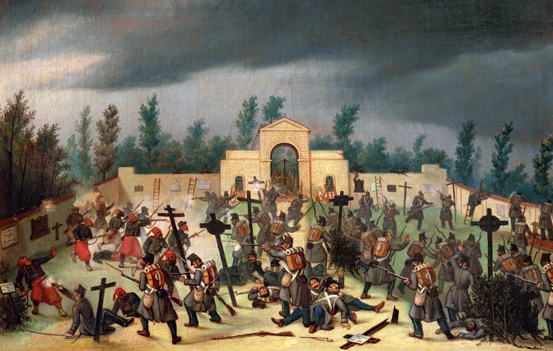 Scene from the Battle of Solferino: Fighting in the Cemetery à Antonio Spandri