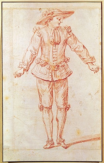 A Dancer from the Paris Opera à (attribué à) Jean Antoine Watteau