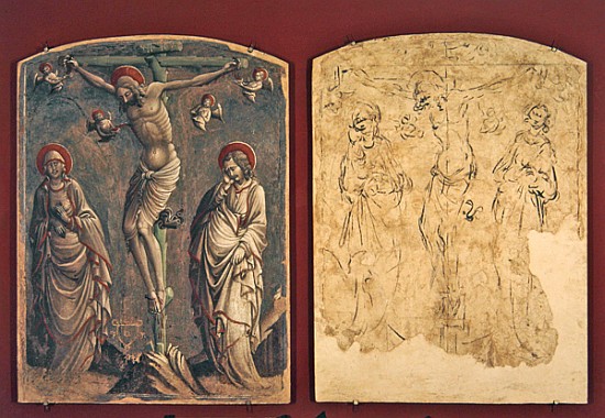 Crucifixion, 1448 (fresco & sinopia) à (attribué à) Parri Spinelli