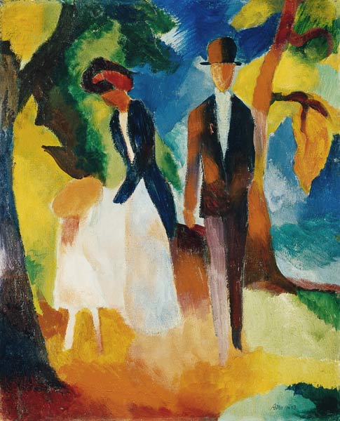 Personnes mer bleue à August Macke