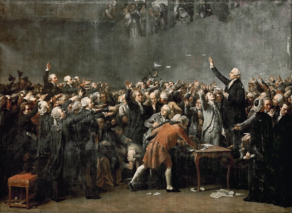 The Tennis Court Oath on 20 June 1789 à Auguste Couder