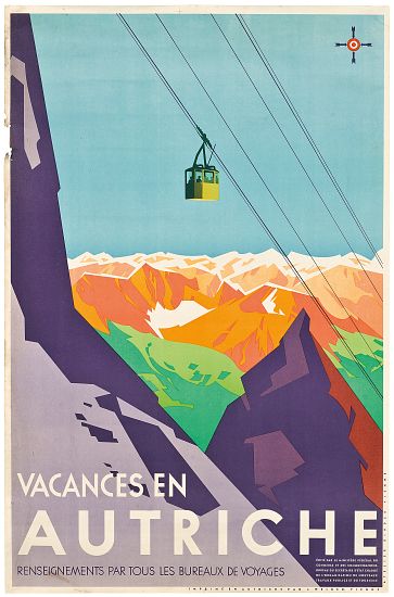 Poster advertising vacations in Austria, à École Autrichienne, (20ème siècle)