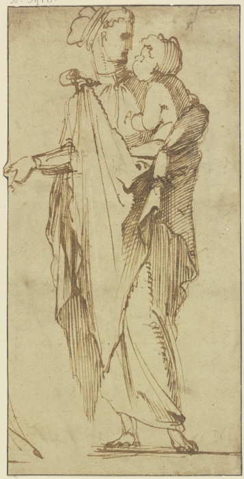 Eine Frau mit einem Kind auf dem Arm à Baccio Bandinelli