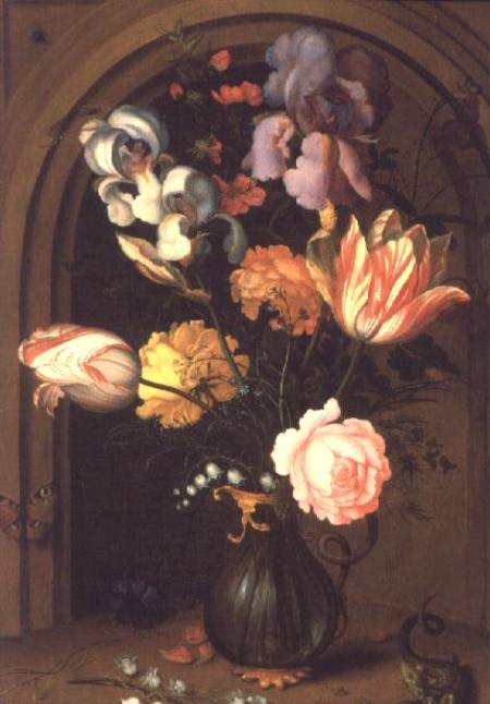 Still Life of Flowers in a Vase à Balthasar van der Ast
