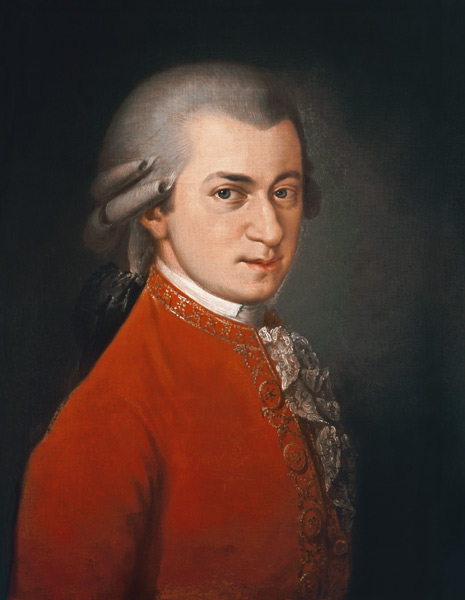 Portrait of Wolfgang Amadeus Mozart (1756-91), Austrian composer à Barbara Krafft