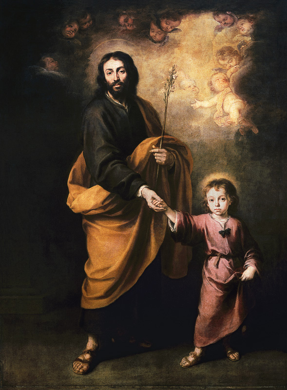 Saint Joseph avec l'enfant Jésus à Bartolomé Esteban Perez Murillo