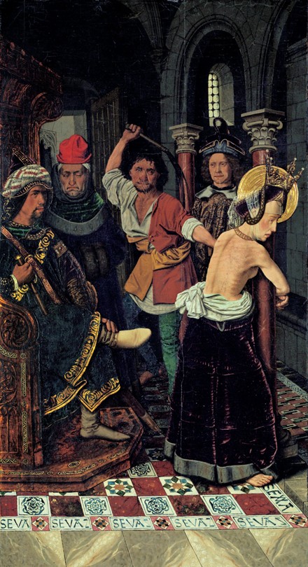 The Flagellation of Saint Engratia à (Bartolome de Cardenas) Bermejo