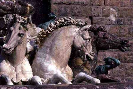 Detail from the Neptune Fountain, depicting a Sea-Horse à Bartolomeo Ammannati