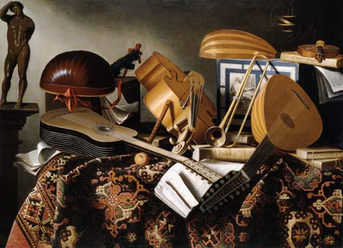 Instruments de musique, Feuilles de note et livres à Bartolomeo Bettera