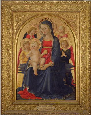 Madonna and Child with Angels, c.1467 (oil on panel) à Bartolomeo Caporali