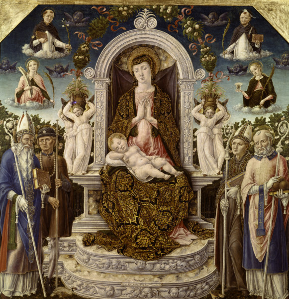 B.Vivarini /Mary w.Child & Saints/ Ptg. à Bartolomeo Vivarini