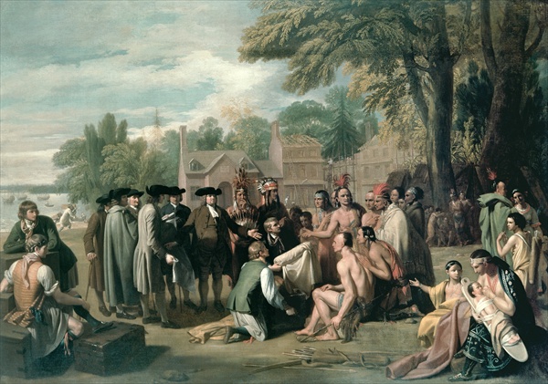 William Penn´s Vertrag mit den Indianern im November 1683 à Benjamin West