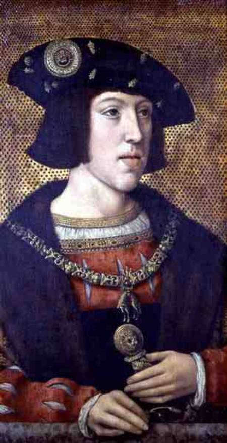 Portrait of Charles V (1500-1558) à Bernard van Orley