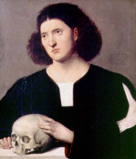 Portrait of a Young Man with a Skull à Bernardino Licinio