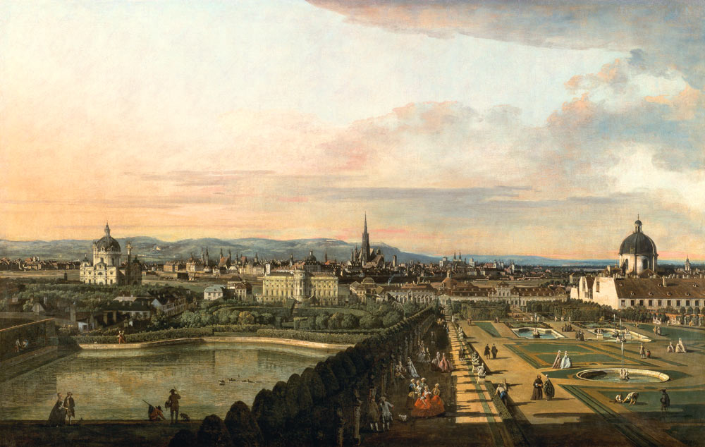 View of Vienna from Belvedere à Bernardo Bellotto
