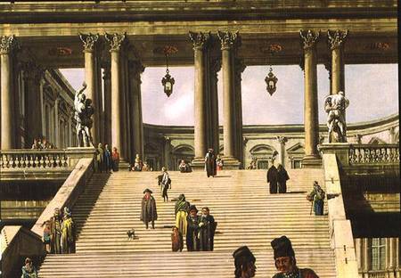 Ideal Landscape with Palace Steps à Bernardo Bellotto