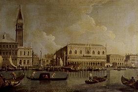 palais des Doges et place San Marco depuis le grand Canal .