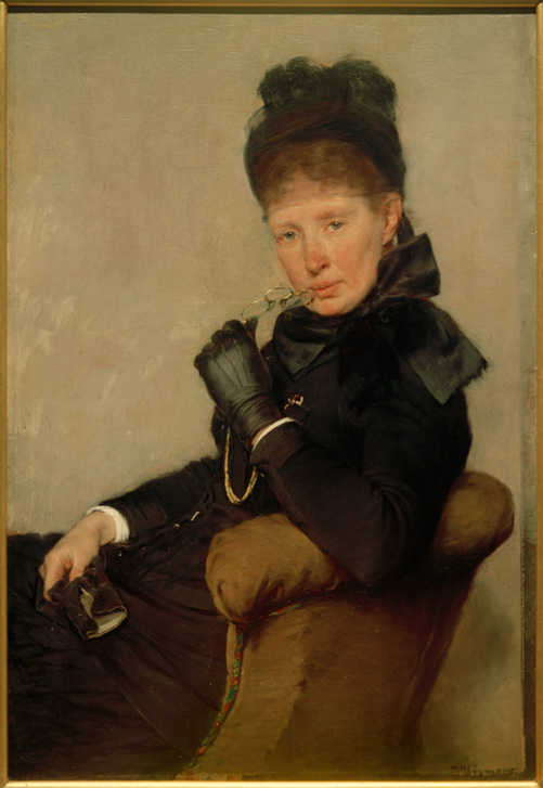 Porträt der schwedischen Malerin Jeanna Bauck à Bertha Wegmann