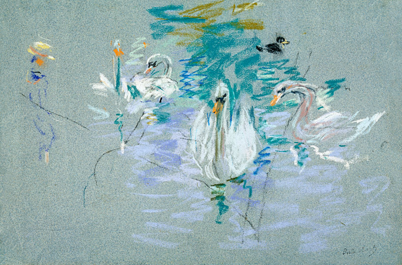 Swans à Berthe Morisot