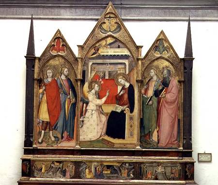 Annunciation with Saints à Bicci  di Lorenzo