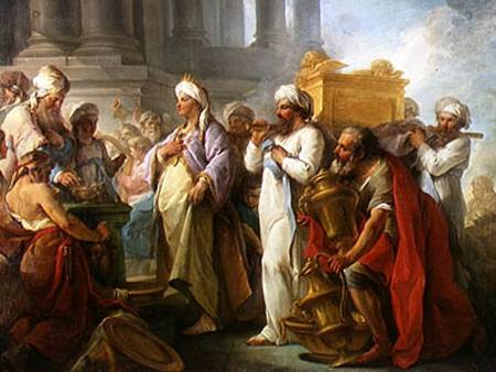 Solomon Before the Ark of the Covenant à Blaise Nicolas Le Sueur