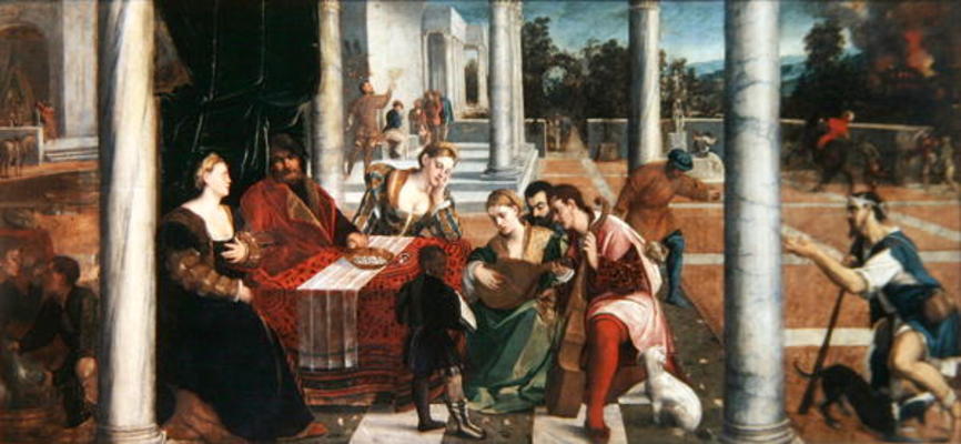 Lazarus the Beggar, c.1543-45 (oil on canvas) à Bonifacio  Veronese