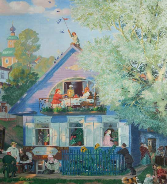 Small Blue House à Boris Michailowitsch Kustodiew