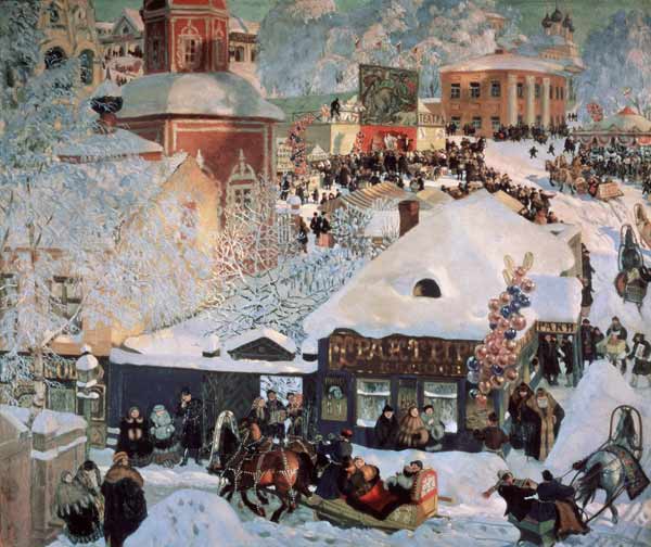 Winter. Shrovetide à Boris Michailowitsch Kustodiew