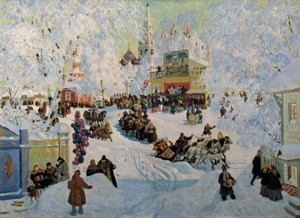 Shrove-Tide, 1919 (oil on canvas) à Boris Mikhailovich Kustodiev