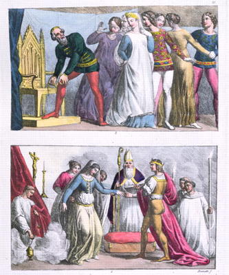 Institution of the Order of the Garter by Edward III (1312-77) in 1348 and the marriage of Henry I ( à Bramatti