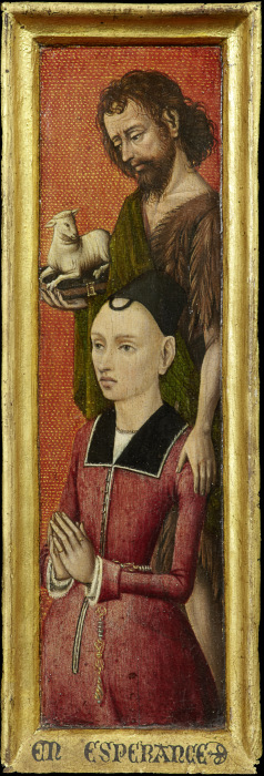 Portrait of  Johanna de Keysere with John the Baptist à Bruges (?) Maître vers 1485/90