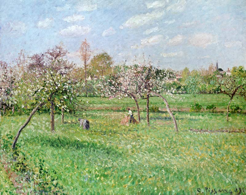 Apple Trees at Gragny, Afternoon Sun à Camille Pissarro