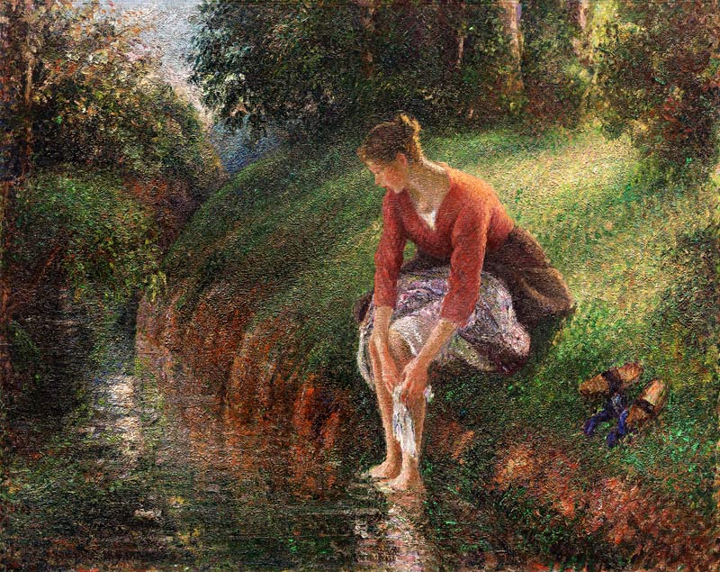 Le bain de pied à Camille Pissarro