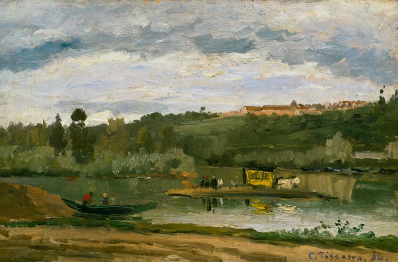 Ferry à la Varenne-Saint-Hilaire à Camille Pissarro
