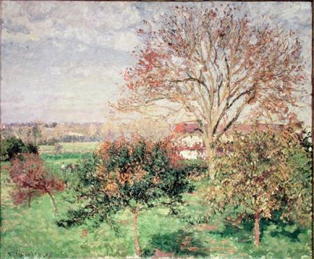 Autumn morning at Eragny à Camille Pissarro
