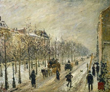 The Boulevards under Snow à Camille Pissarro