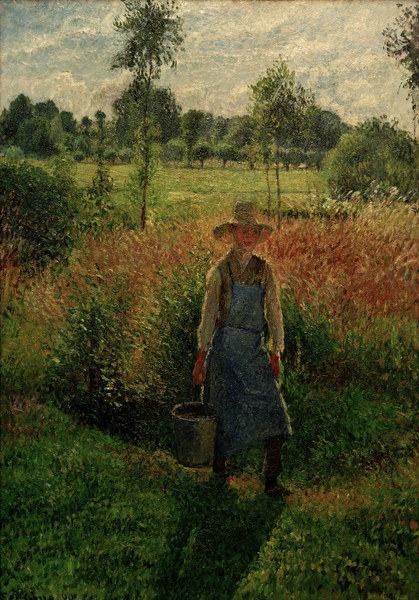 C.Pissarro, The gardener, afternoon sun à Camille Pissarro