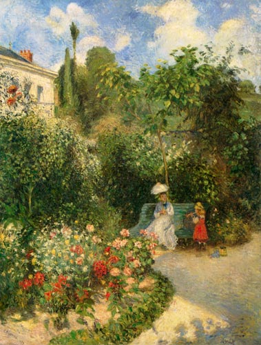 Le jardin à Pontoise à Camille Pissarro