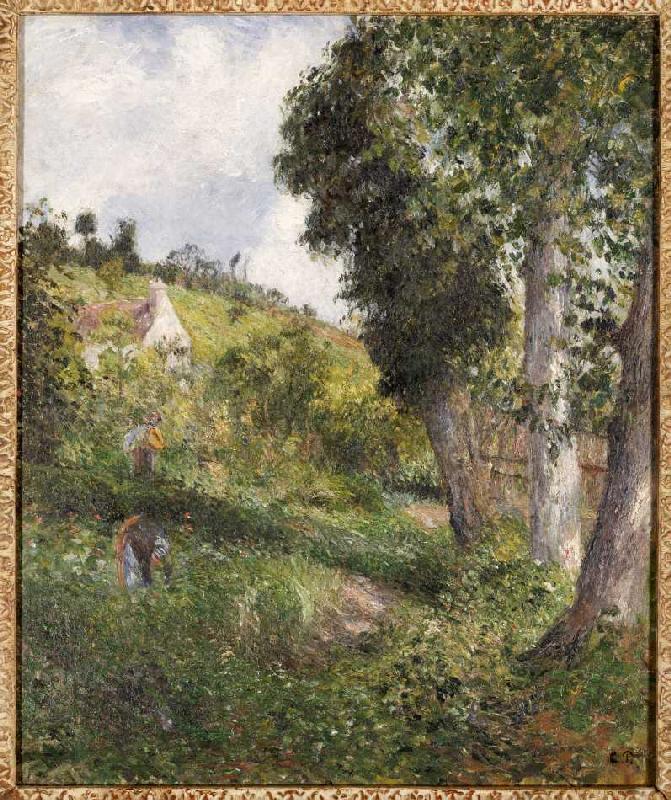 Landschaft mit Gemüsefeld bei Pontoise à Camille Pissarro