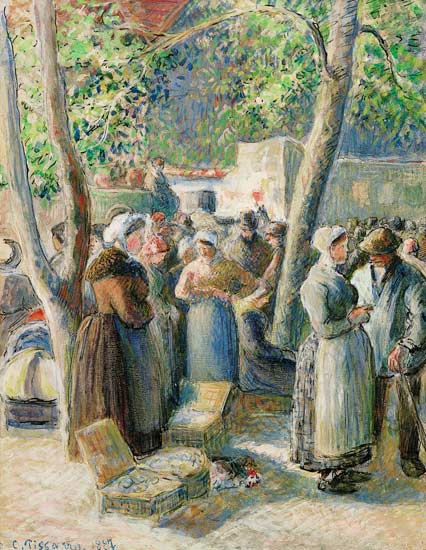 Le marché à Gisors à Camille Pissarro