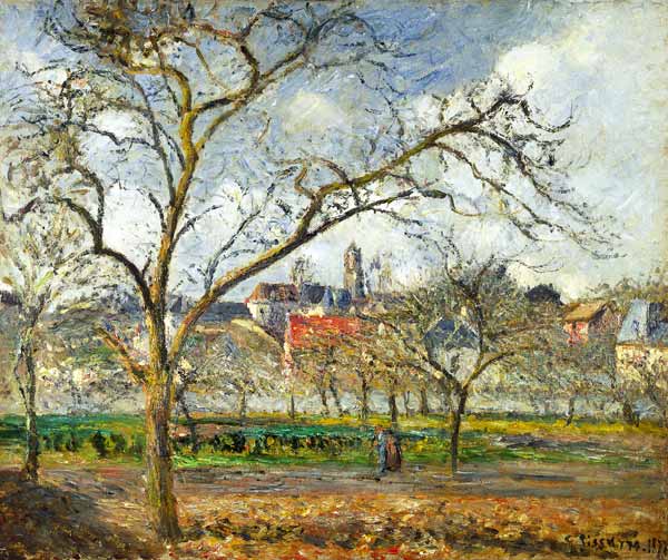 jardin fruitier à Pontoise au début de l'hiver à Camille Pissarro