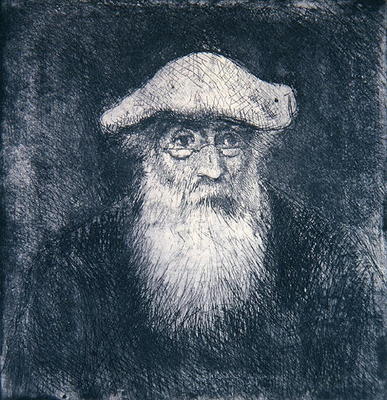 Self Portrait (engraving) à Camille Pissarro
