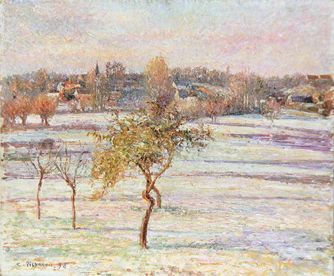 White Frost at Eragny, 1895 (oil on canvas) à Camille Pissarro