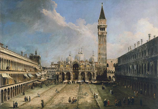 The Piazza San Marco in Venice à Giovanni Antonio Canal