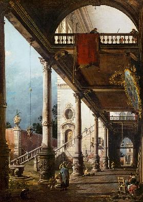 Capriccio avec des colonnades