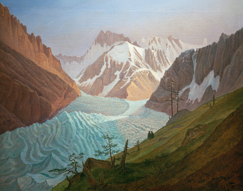 The Mont Blanc Massif à Carl Gustav Carus