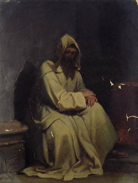 Portrait of a Monk Seated à Carl Haag
